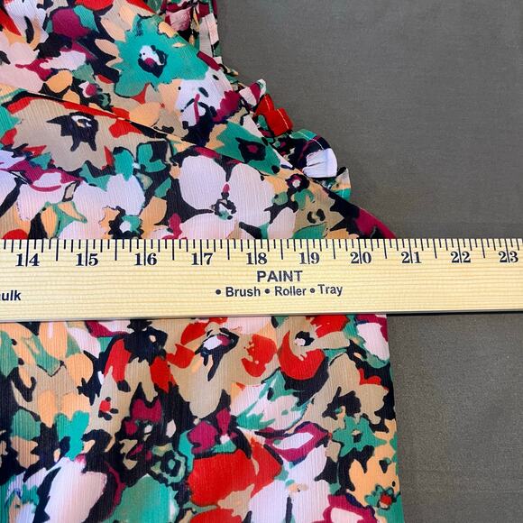 J. Crew Sleeveless Mock Ruffle Top - Fully Lined - Multicolor - Size 10 - Picture 8 of 11